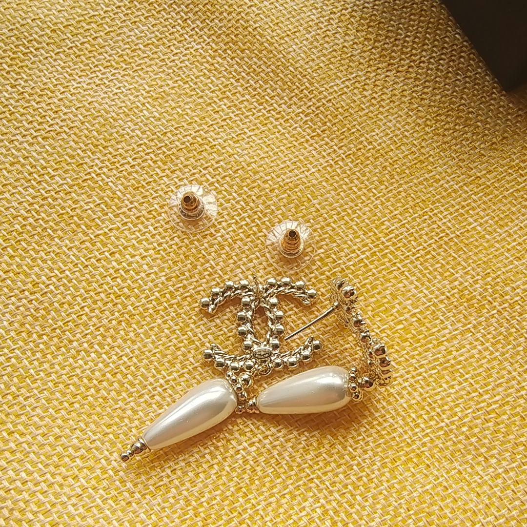 CHANEL ココマーク パール ピアス