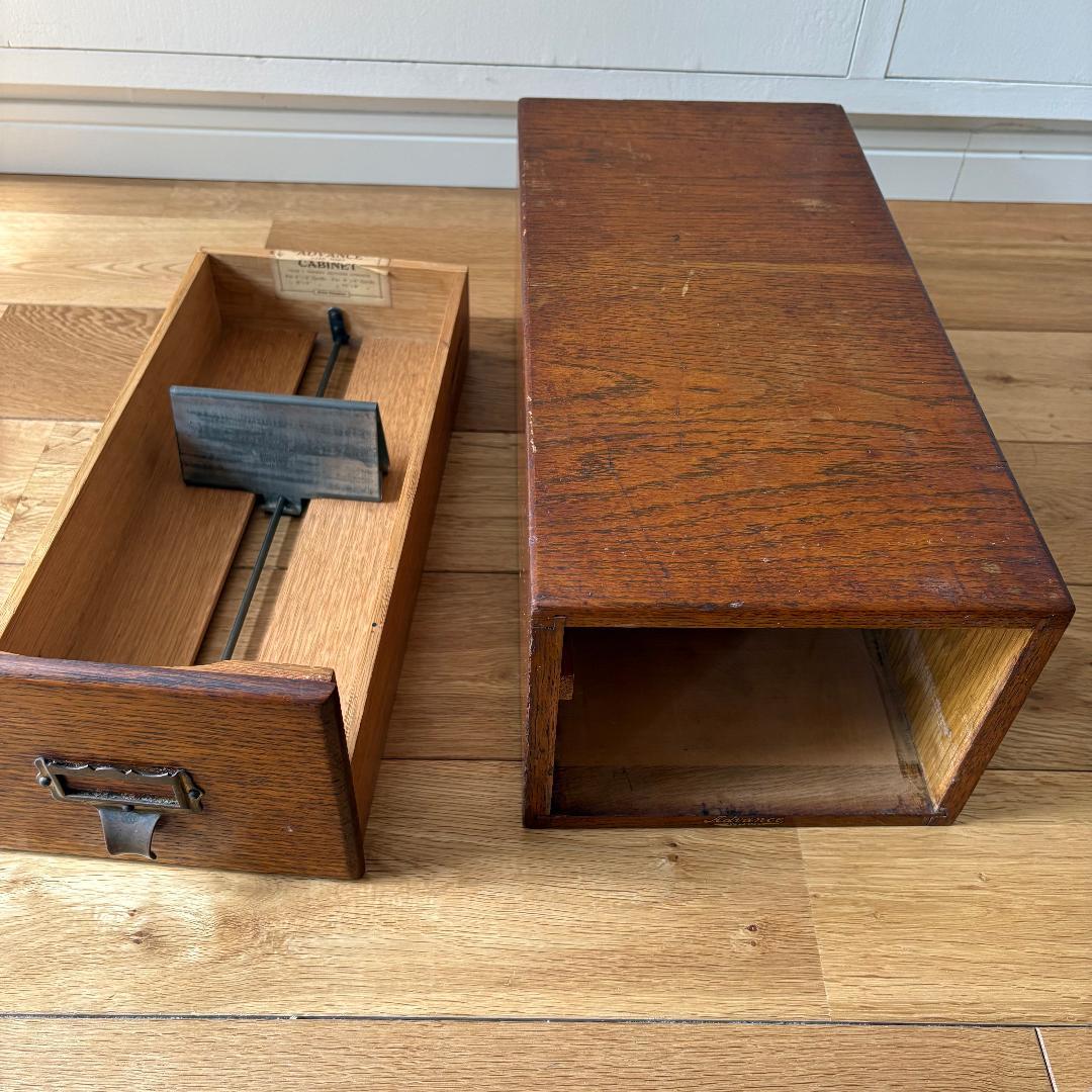 【イギリス アンティーク】図書インデックス収納箱 ボックス 希少品