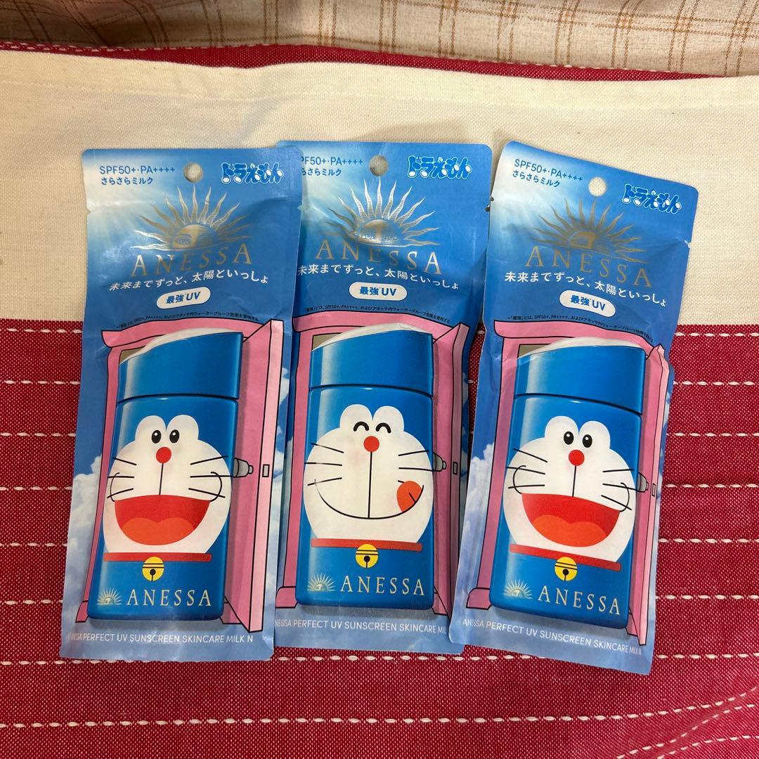 アネッサ パーフェクトUV スキンケアミルク N ３本セットドラえもん