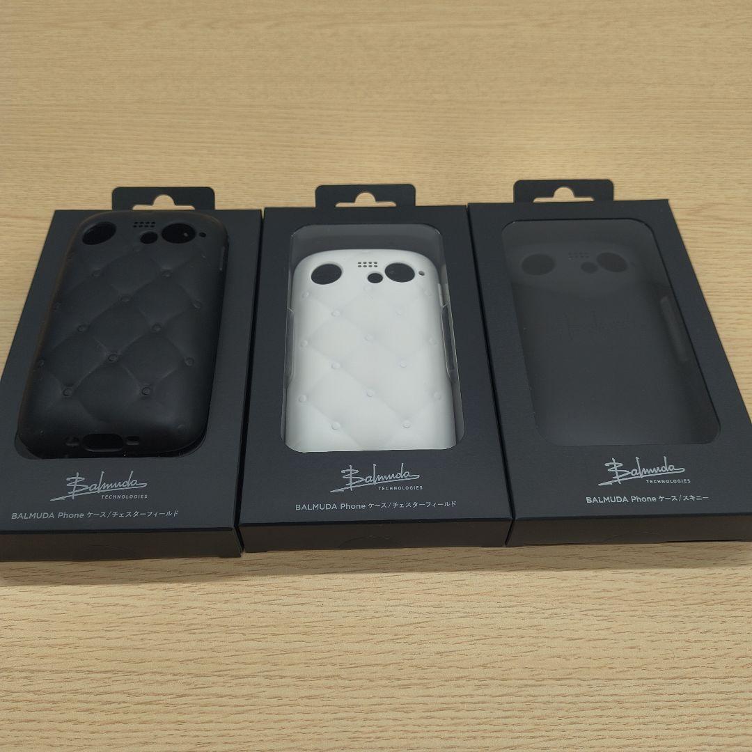 ☆美品☆BALMUDA Phone X01A本体と充電台、ケース3種類セット