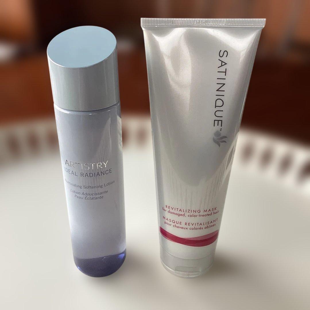 《アムウェイ》Ideal Radiance化粧水 &サティニーク ヘアマスク