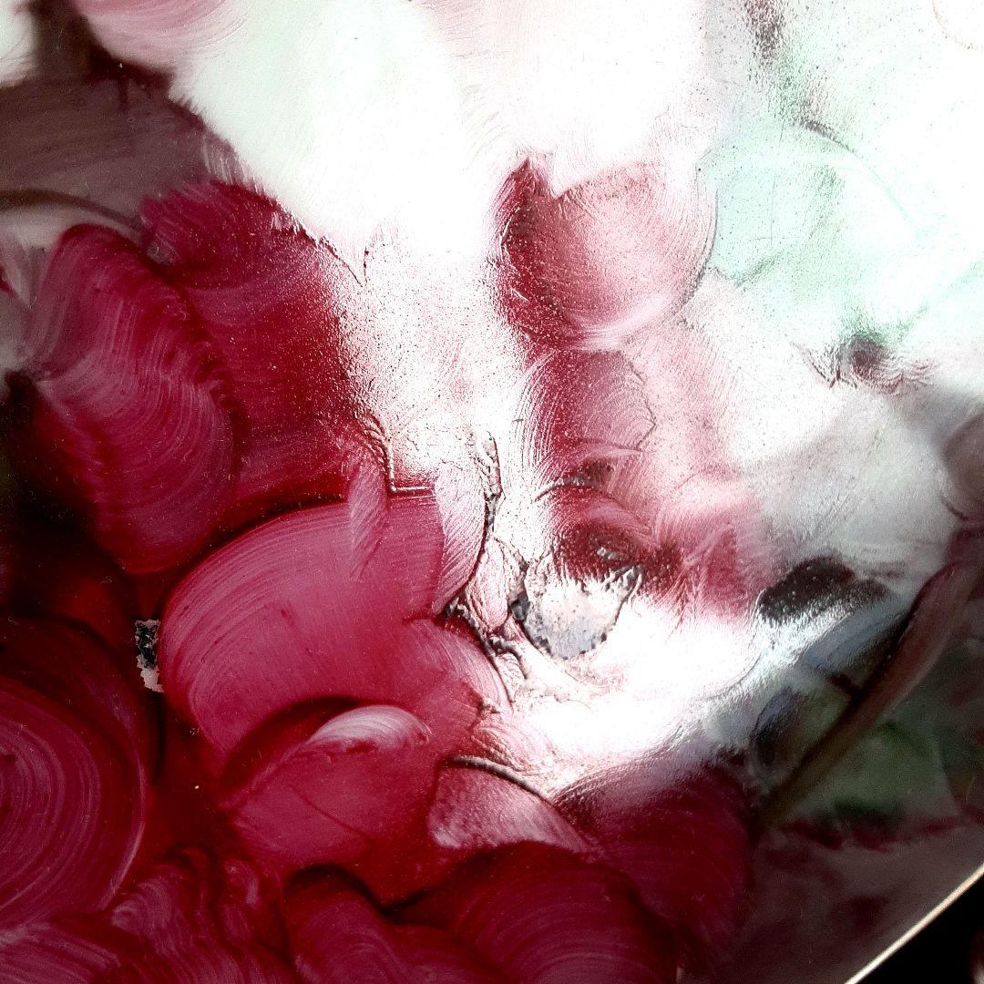 絵皿　バラ　薔薇　大
