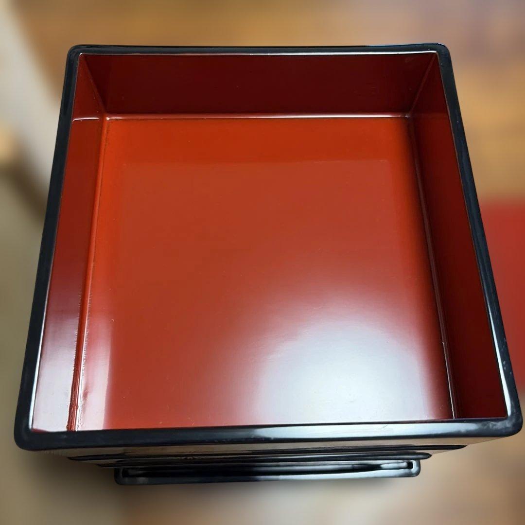 蒔絵 四段重箱 金色模様