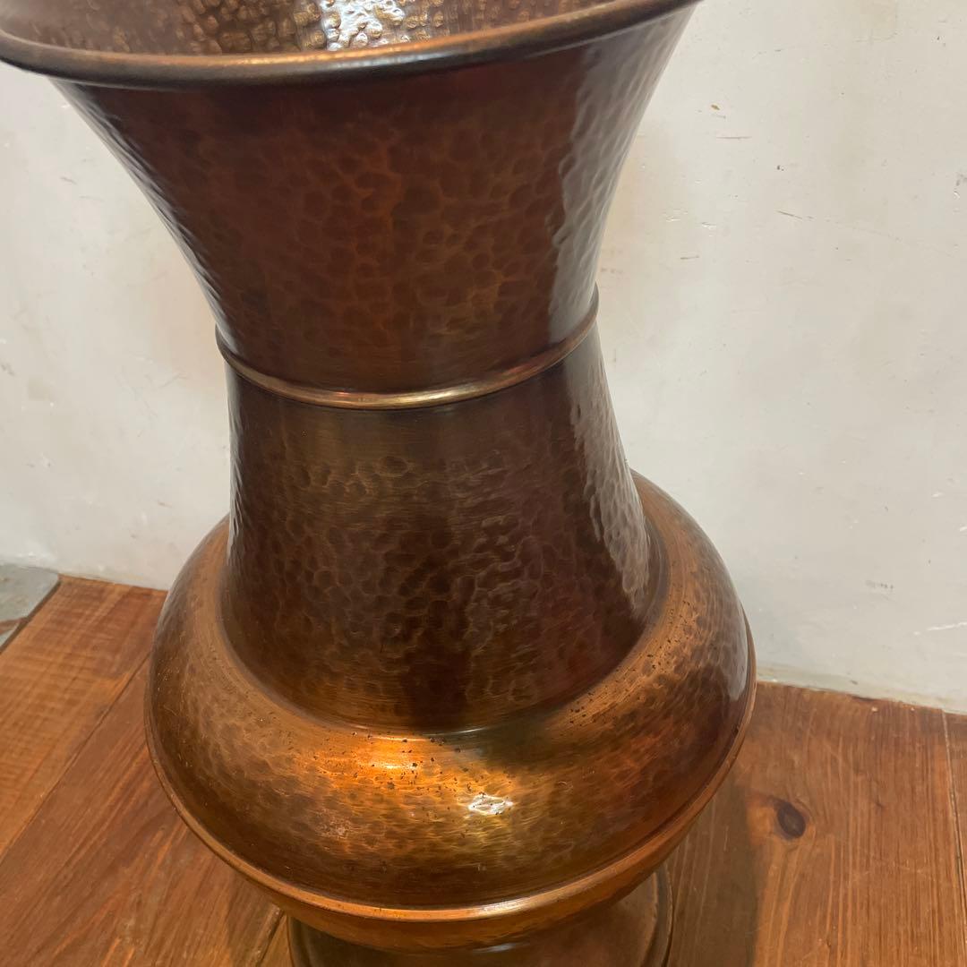 美品　金属工芸　花瓶　花器　壷　特大　オブジェ　置物　フラワーベース