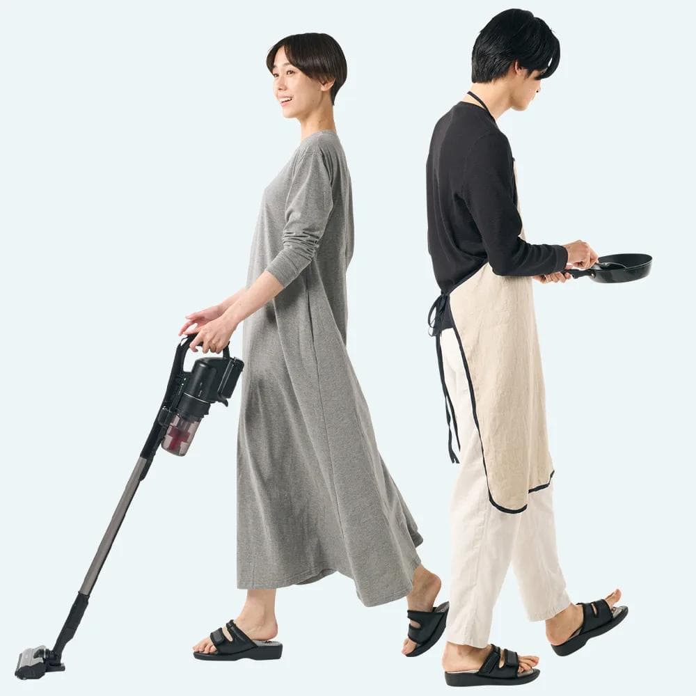 【兼子ただし監修】サンダル アッシュグレー ストレッチ ツボ押し S-Mサイズ