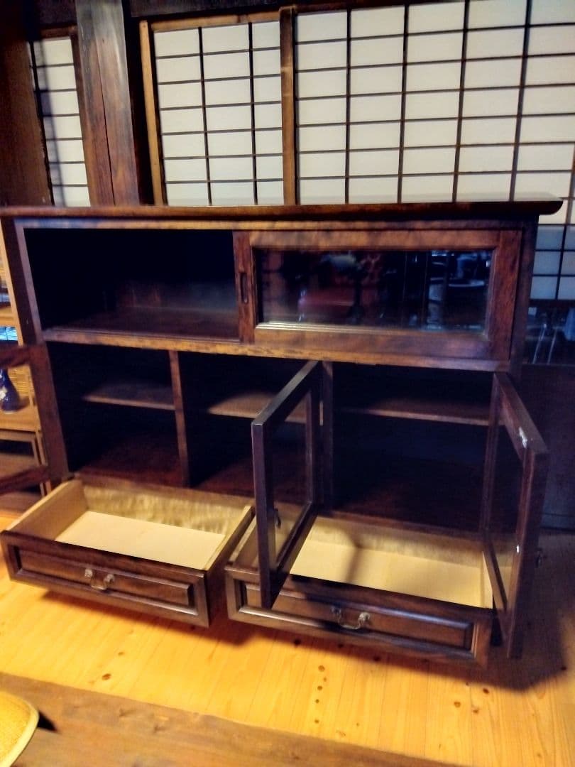 九州民芸家具サイドボード キャビネット飾り棚
