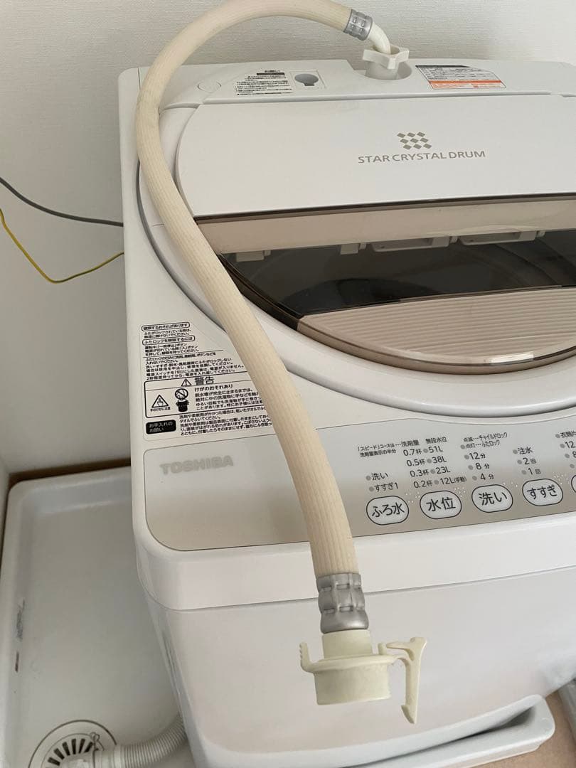東芝 AW-6G3 2015年6kg 4/8迄販売 動作良好！ふろ水給水ホース付