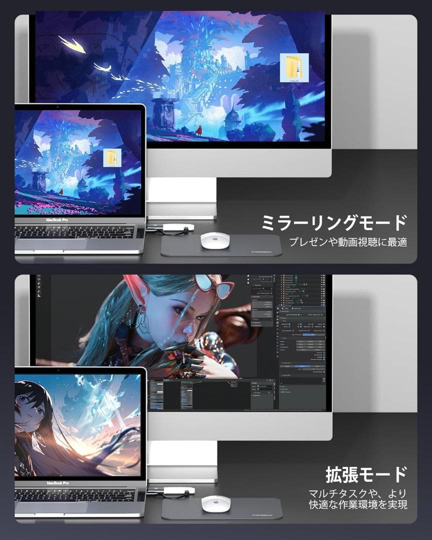FIGEBNY hdmi 無線 0.1秒超低遅延 ワイヤレス hdmi 送受信機