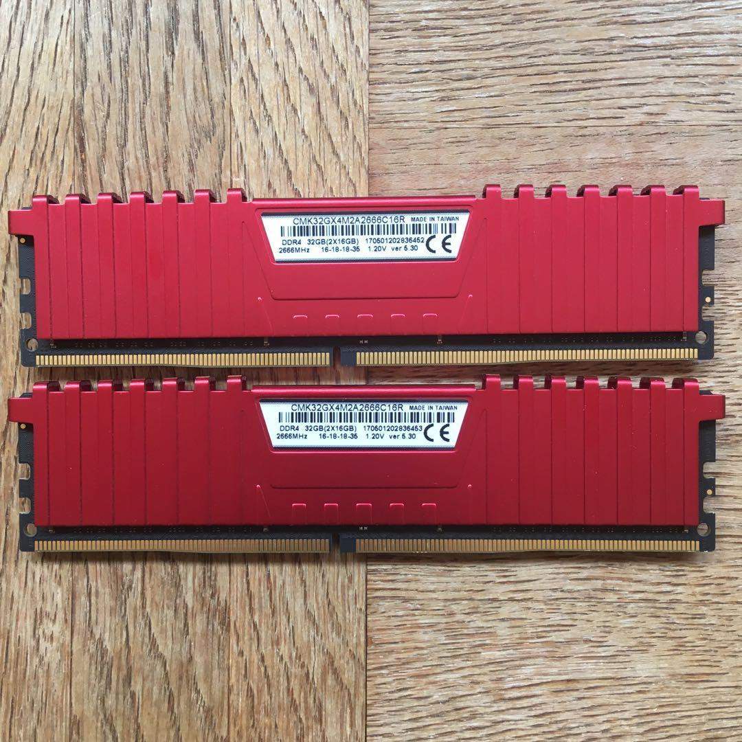 CORSAIR DDR4 2666MHz 2×16GB 32GB