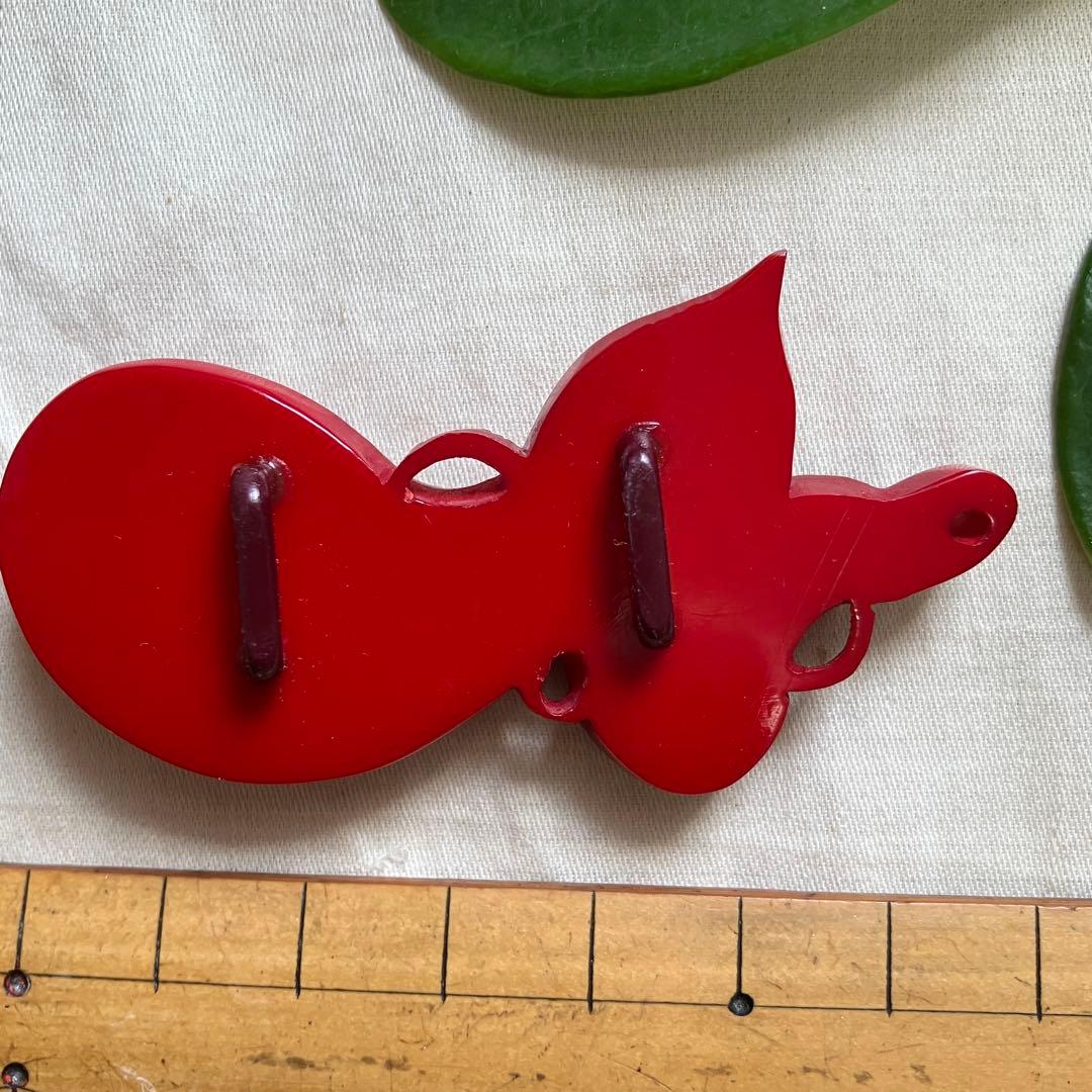 帯留め　瓢ひょうたん　螺鈿蝶貝蒔絵細工漆器　骨董帯留アンティーク着物和装
