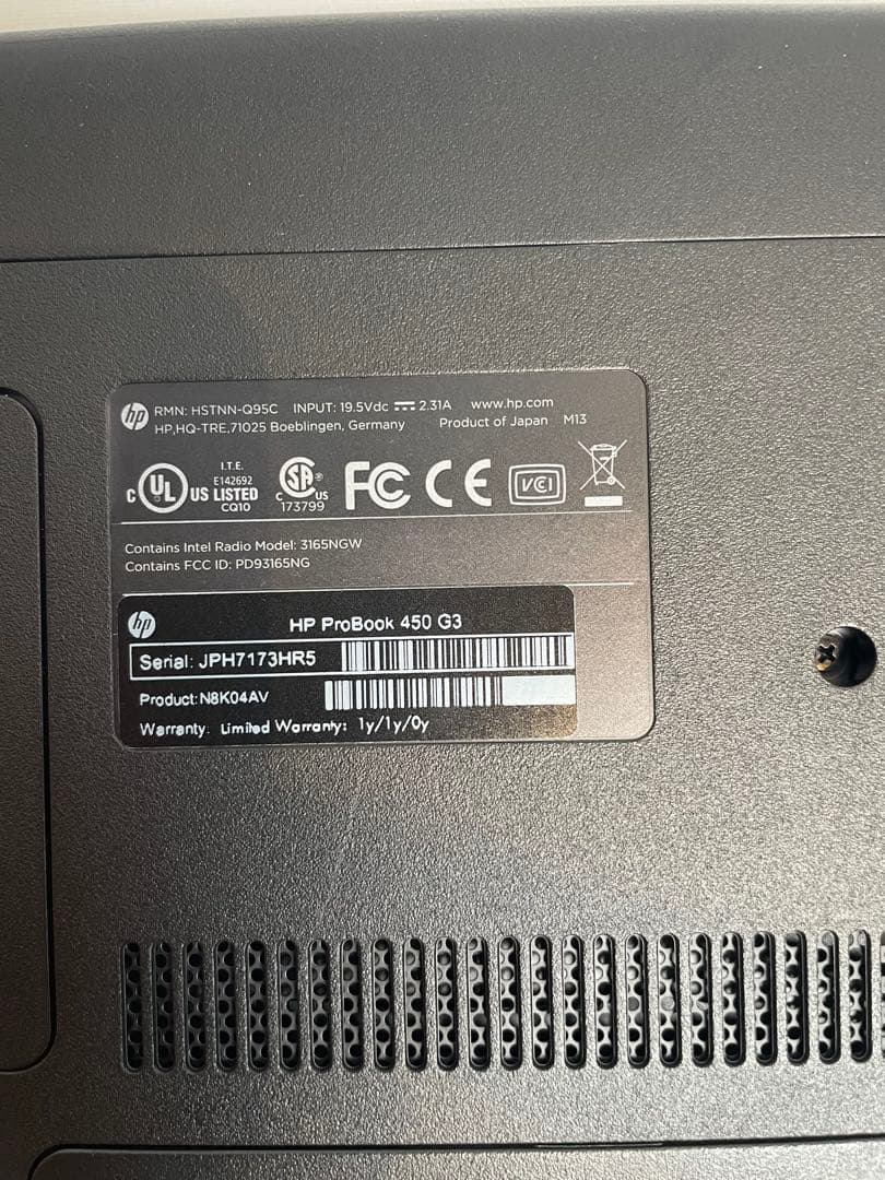 HP ProBook450 G3 i5 8GB おまけつき