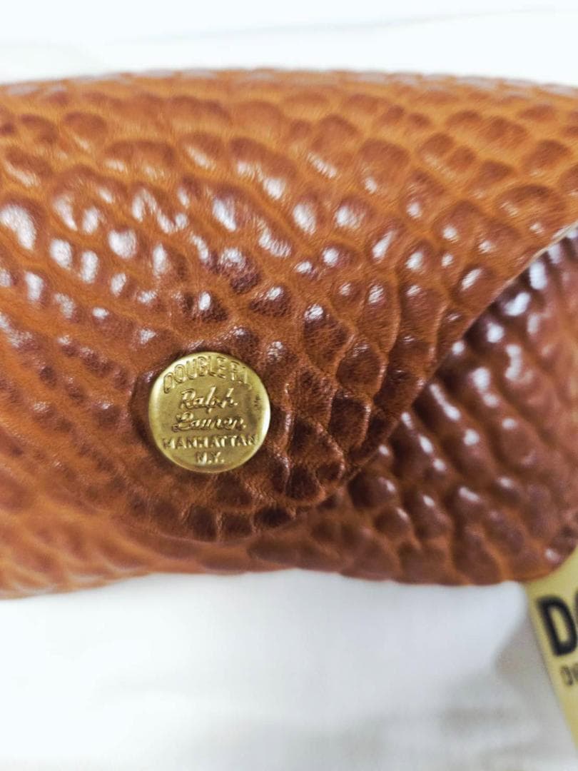 【新品未使用】RRL ブラウン レザー メガネケースCAMEL