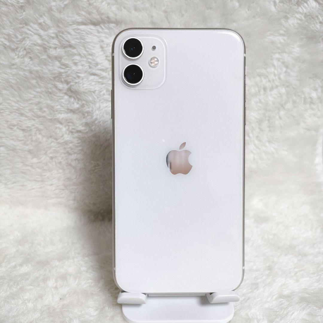 iPhone11 64GB SIMフリー 美品 ホワイト 白 新品バッテリー