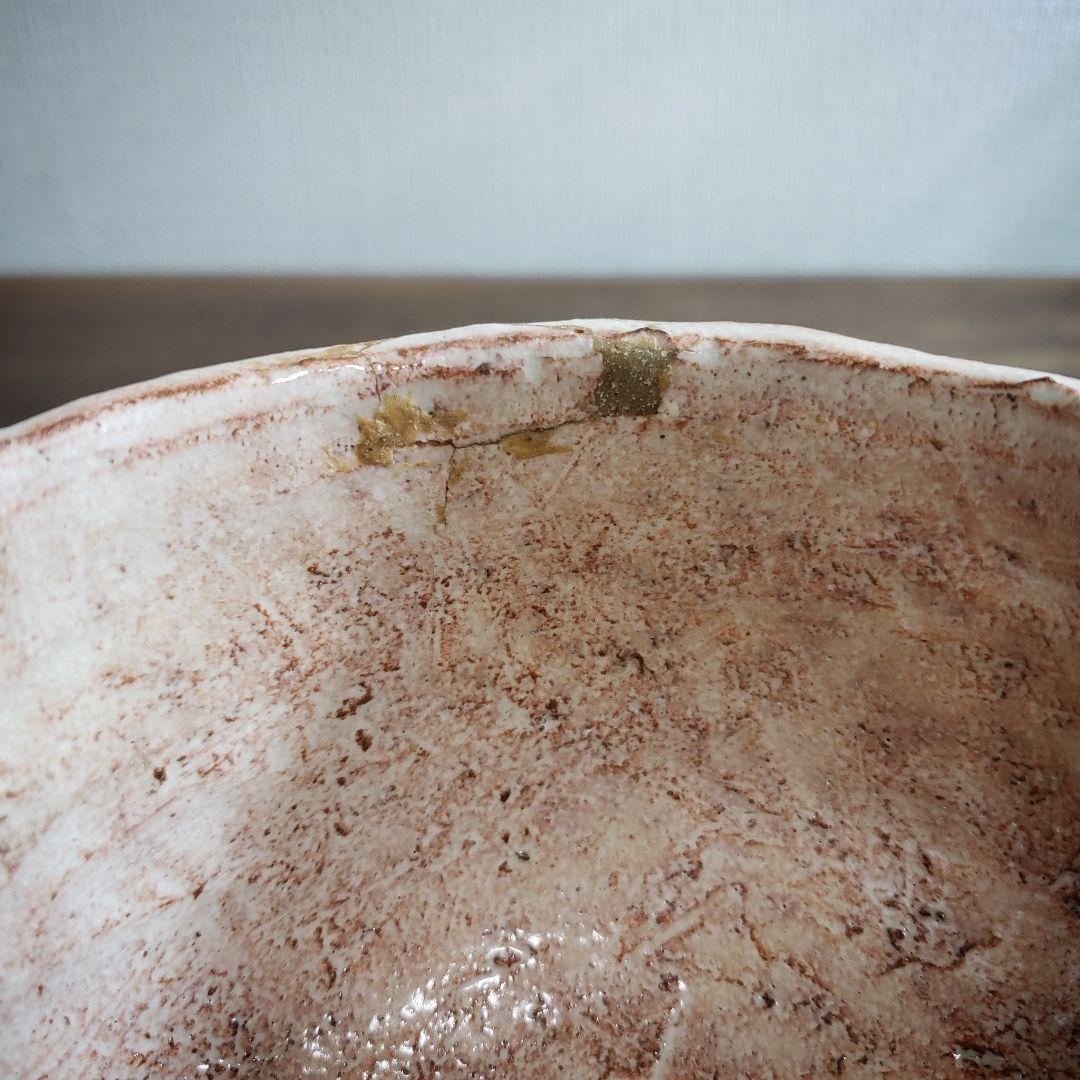 ★茶碗　角高台　抹茶碗　茶道具　茶器　訳あり　欠け　直し