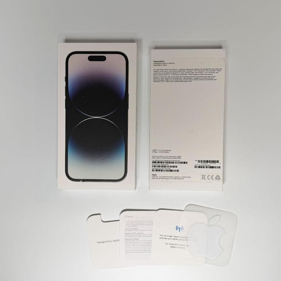 【美品】iPhone 14 Pro 128GB SIMフリー 箱・純正ケーブル付