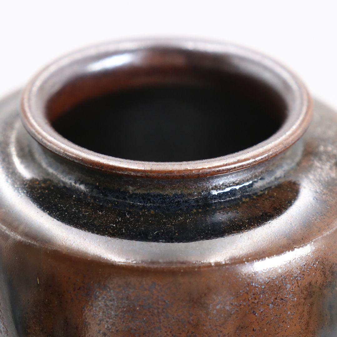 勝龍寺窯 大名物 初花写 肩衝茶入 細丸竜鳥襷緞子仕覆 茶道具　V1073