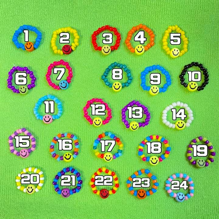 【ms-12】マスクチェーン❁ビーズ カラフル レインボー レトロポップ 派手