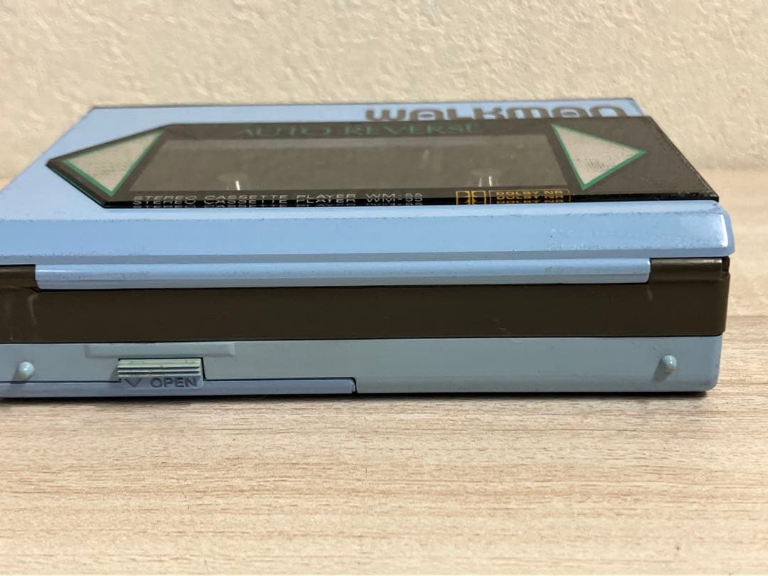 ジャンク　昭和レトロ　SONY カセットウォークマン　WM-55 ブルー