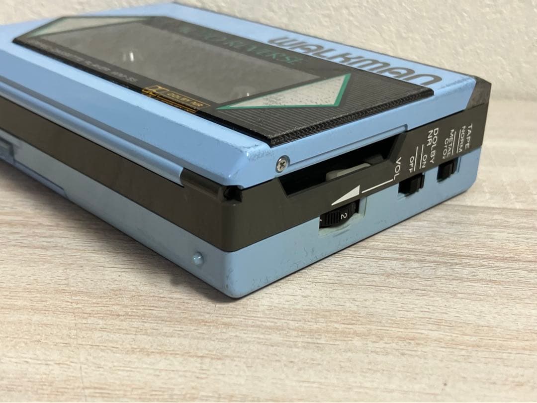 ジャンク　昭和レトロ　SONY カセットウォークマン　WM-55 ブルー