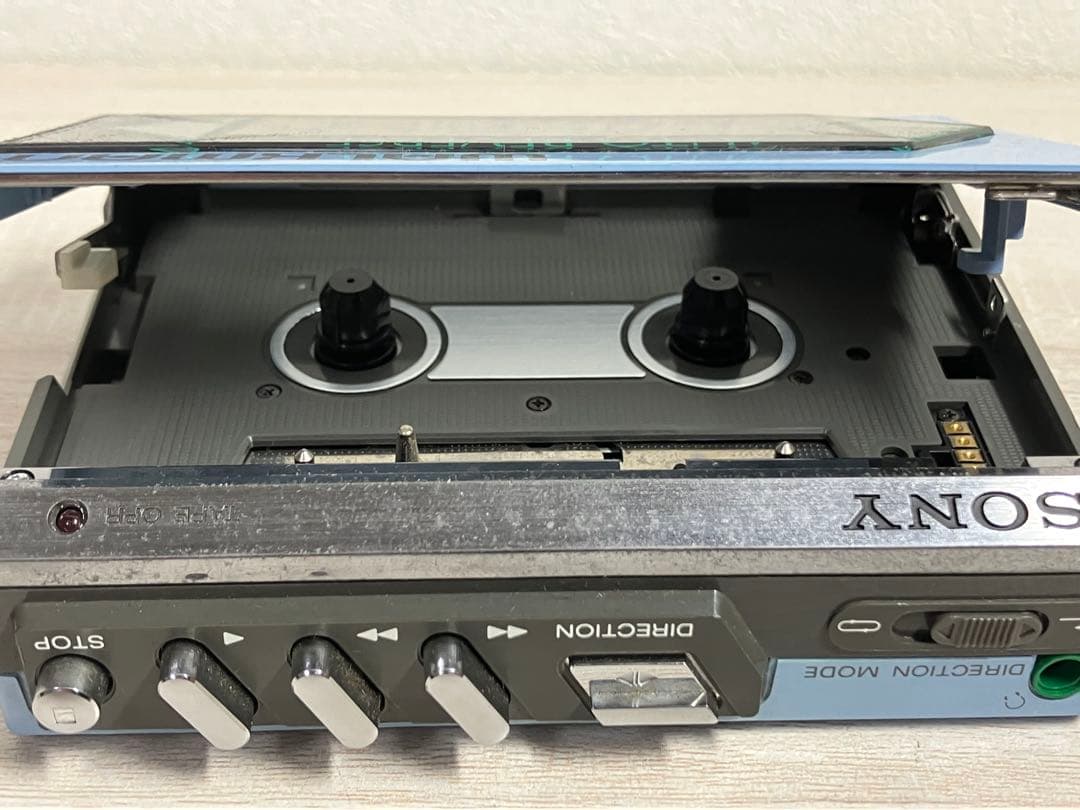 ジャンク　昭和レトロ　SONY カセットウォークマン　WM-55 ブルー