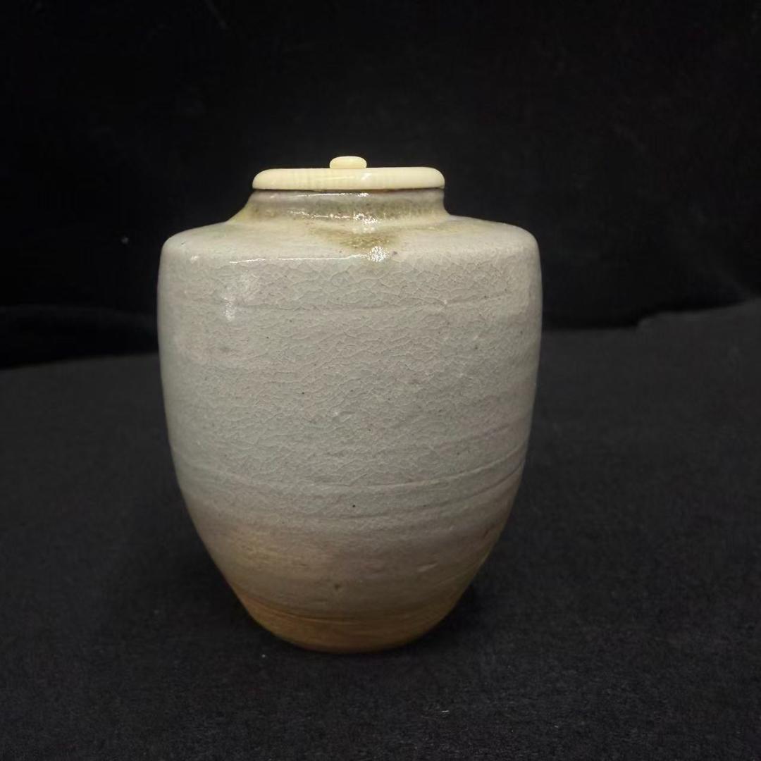 萩焼　茶入 茶道具　伊予簾写　仕覆