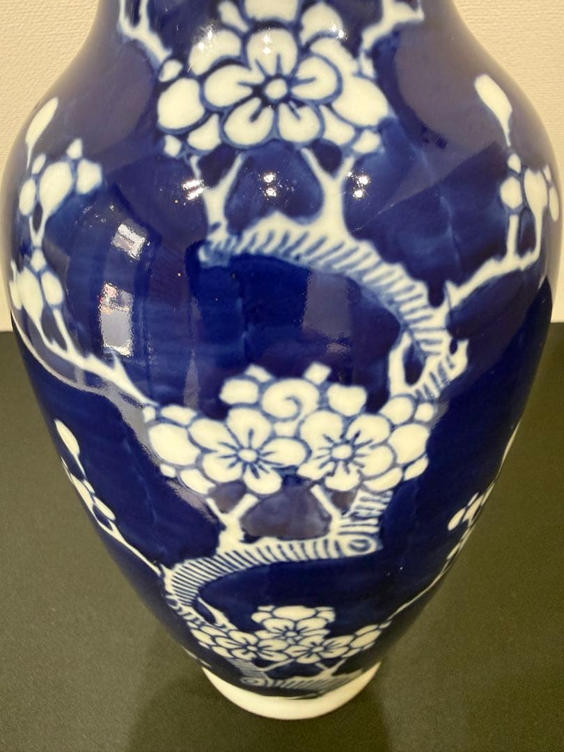 景徳鎮製 中国美術 青花花瓶 置物 骨董