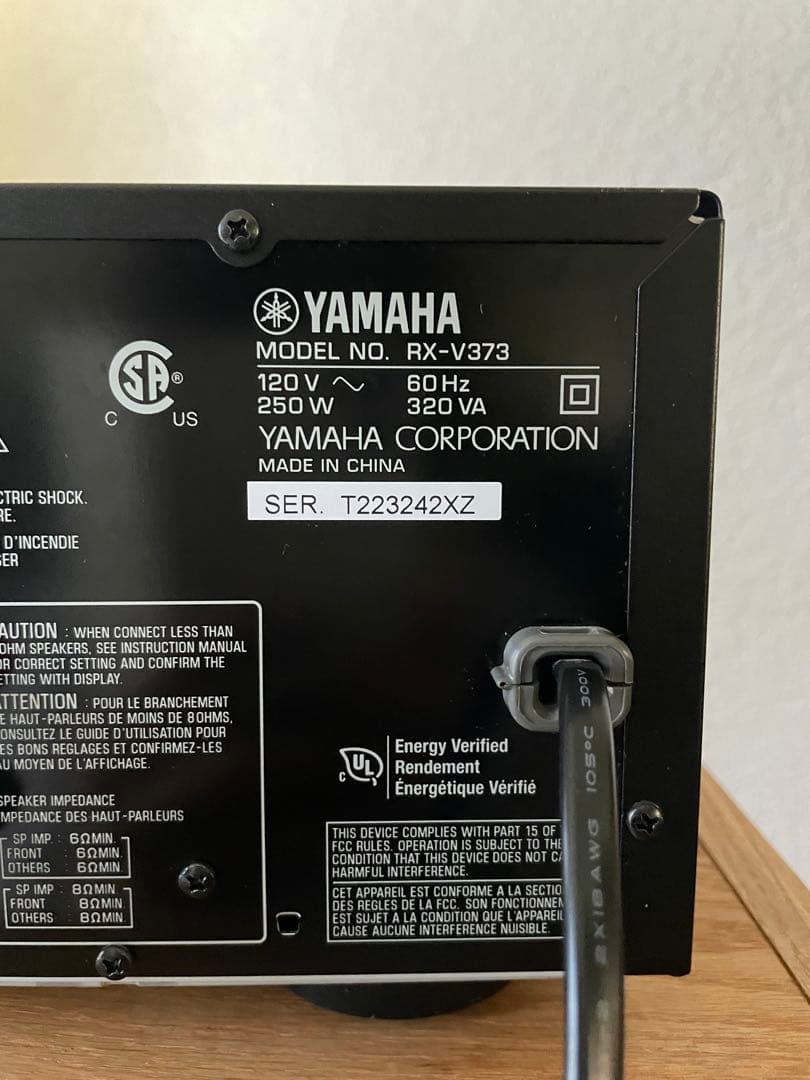 ヤマハ YAMAHA RX-V373 AVレシーバー リモコン付