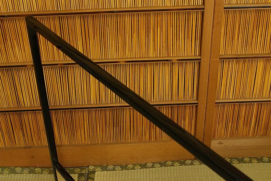 茶道具 風炉先屏風 金かすみ 塗縁 間仕切り 衝立(A475)