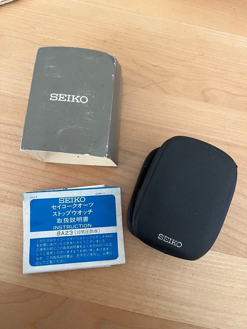 SEIKO ストップウォッチ 未使用 ケース　取扱説明書付き