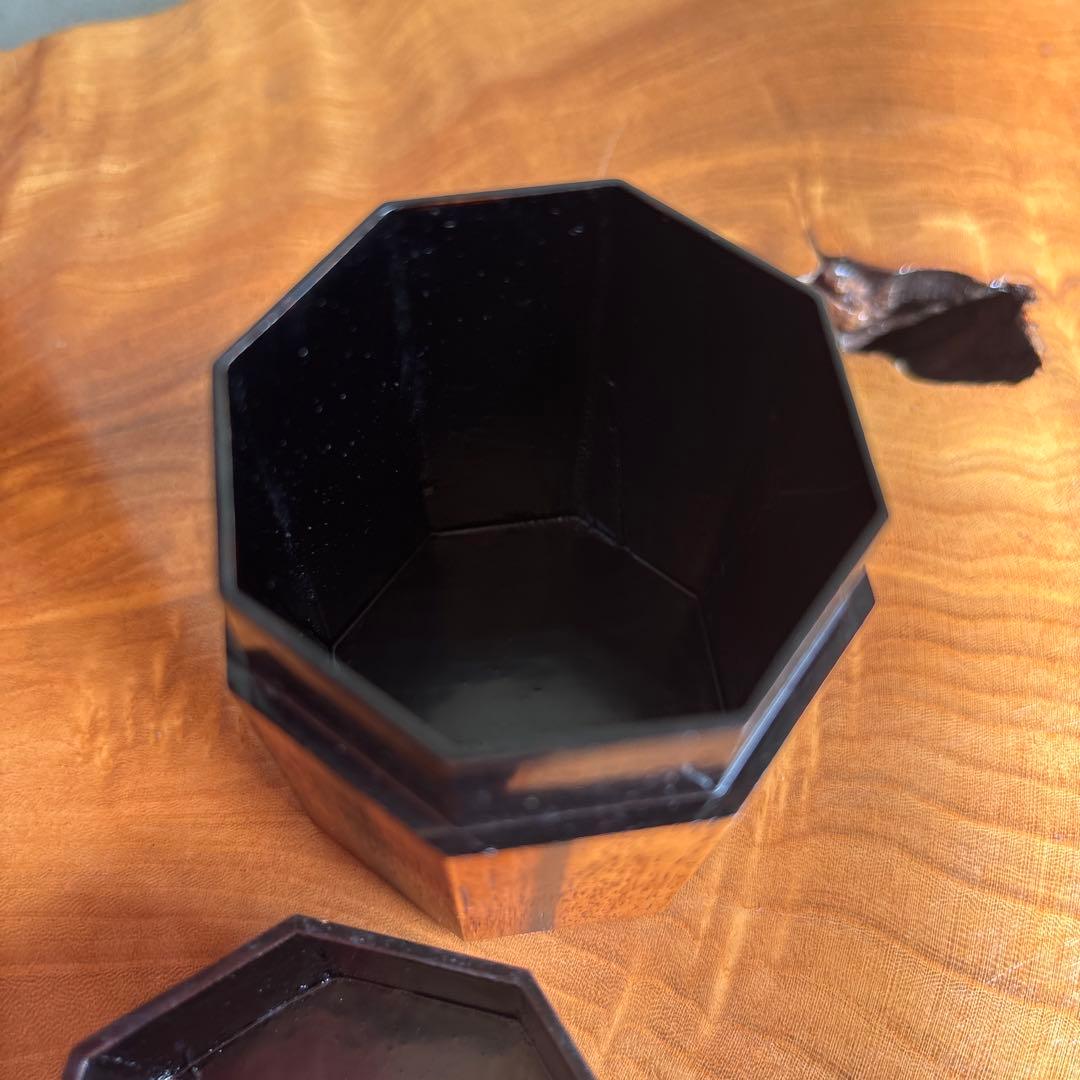 黒柿茶器 鈴虫蒔絵 吉田華正作 共箱 茶道具 （7）
