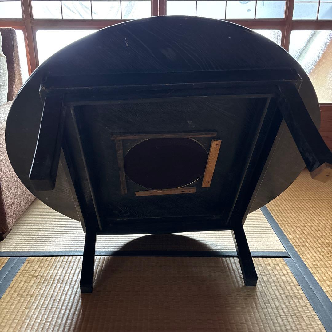 昭和レトロ ちゃぶ台 丸型 木製 折りたたみ