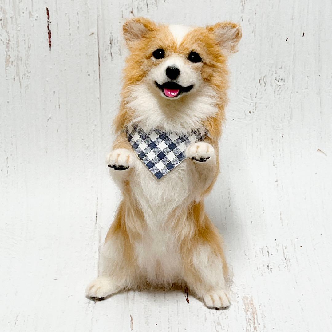 ame 羊毛フェルト 犬 コーギーちゃん