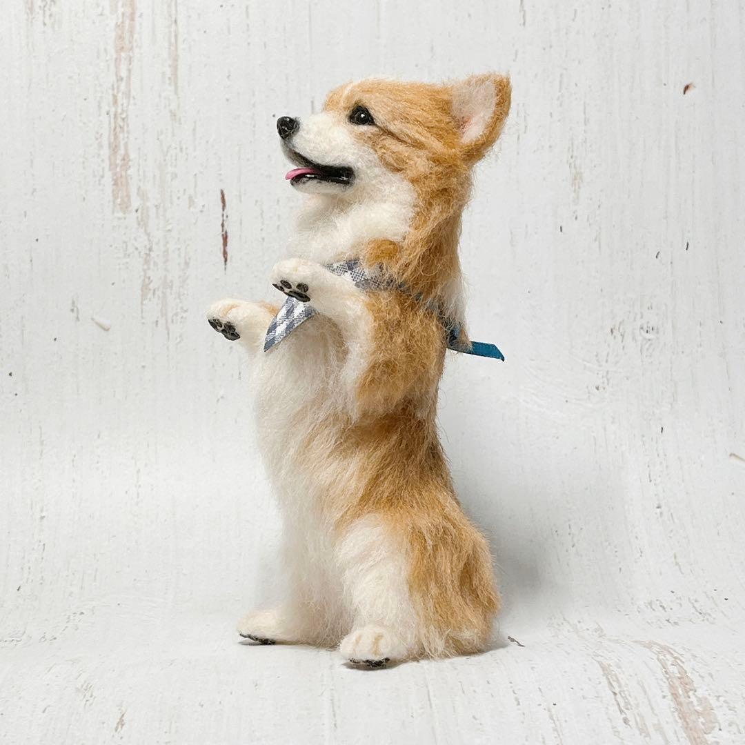 ame 羊毛フェルト 犬 コーギーちゃん