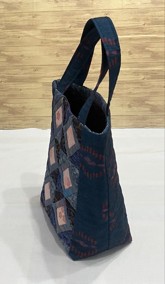 ハンドメイド　パッチワーク　古布　着物リメイク　和風