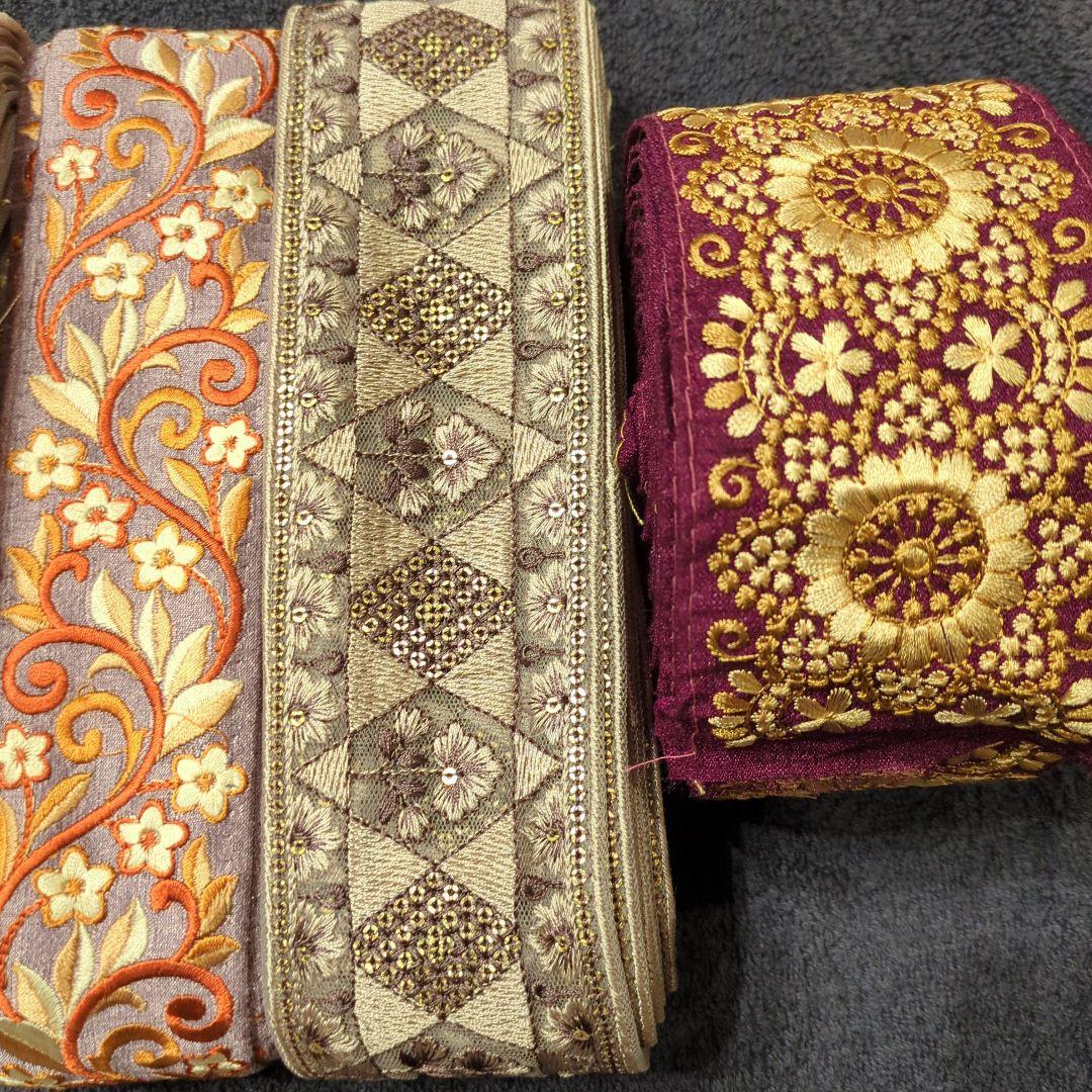 【本日限定】インド刺繍リボン　ロール販売　⑤