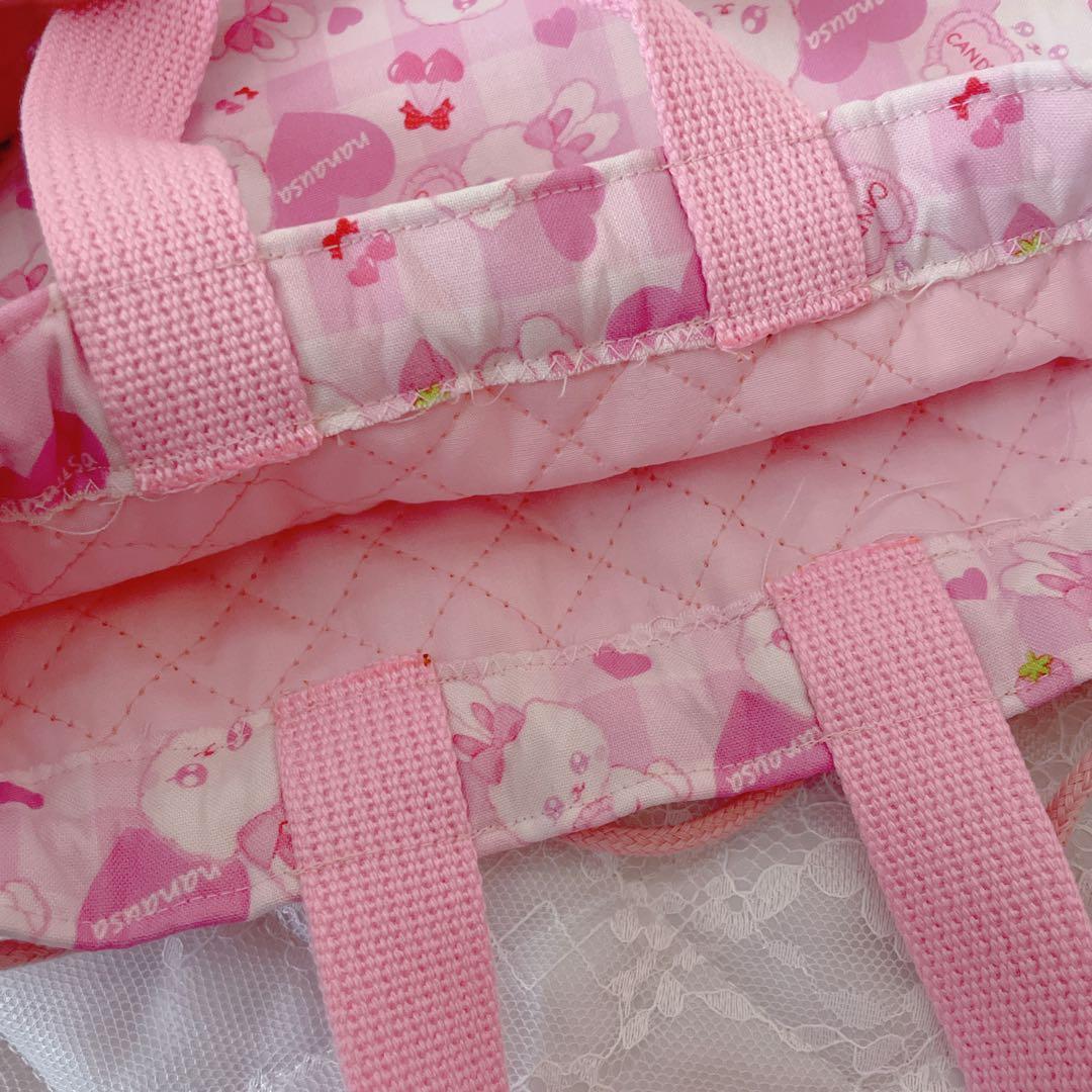 レッスンバッグ.体操服入れ.上靴袋3点セット♡うさぎチェックいちご柄❤︎現品限り‼︎