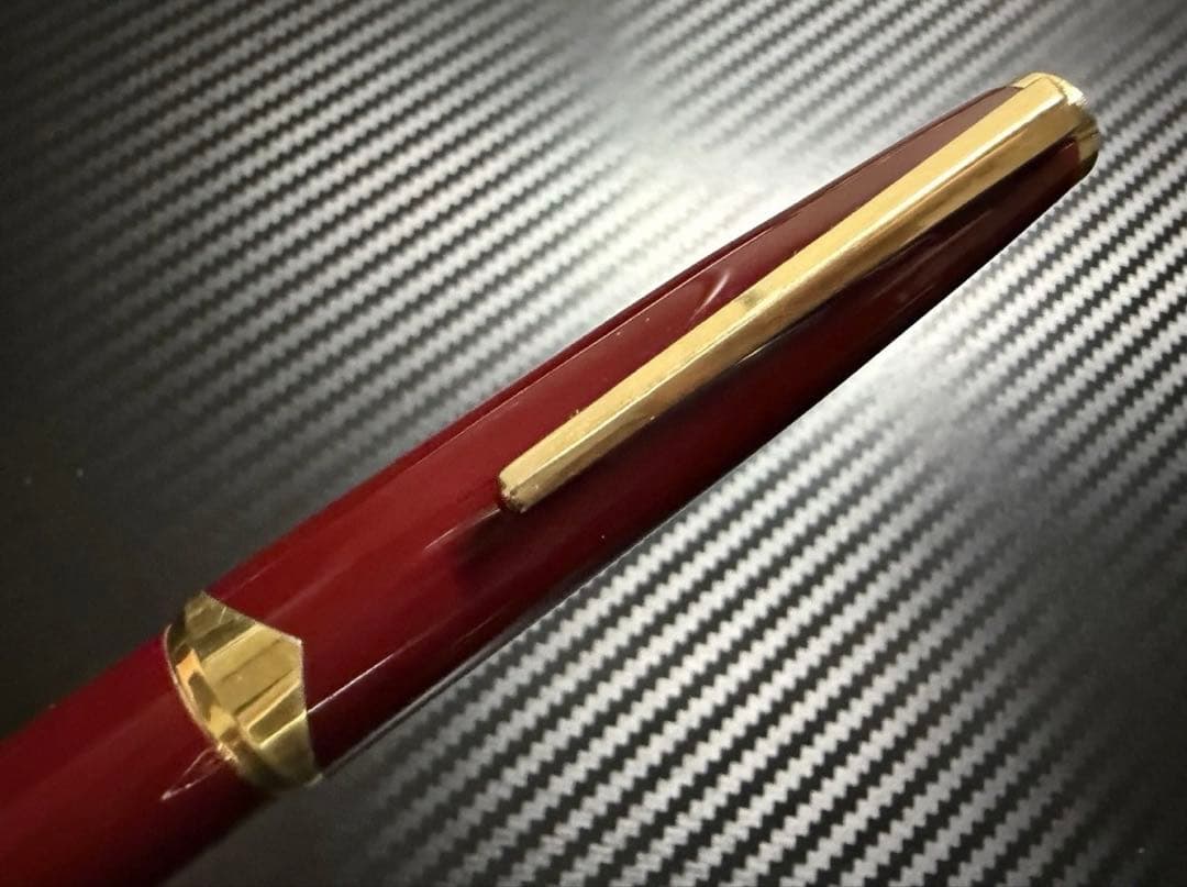 美品 モンブラン No.121 ボルドー EF 極細字 万年筆 18K
