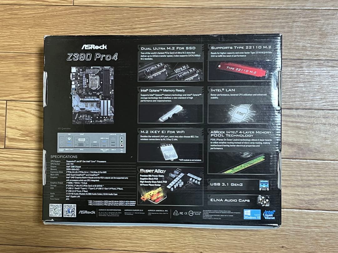 ASRock Z390 Pro4 LGA1151 マザーボード