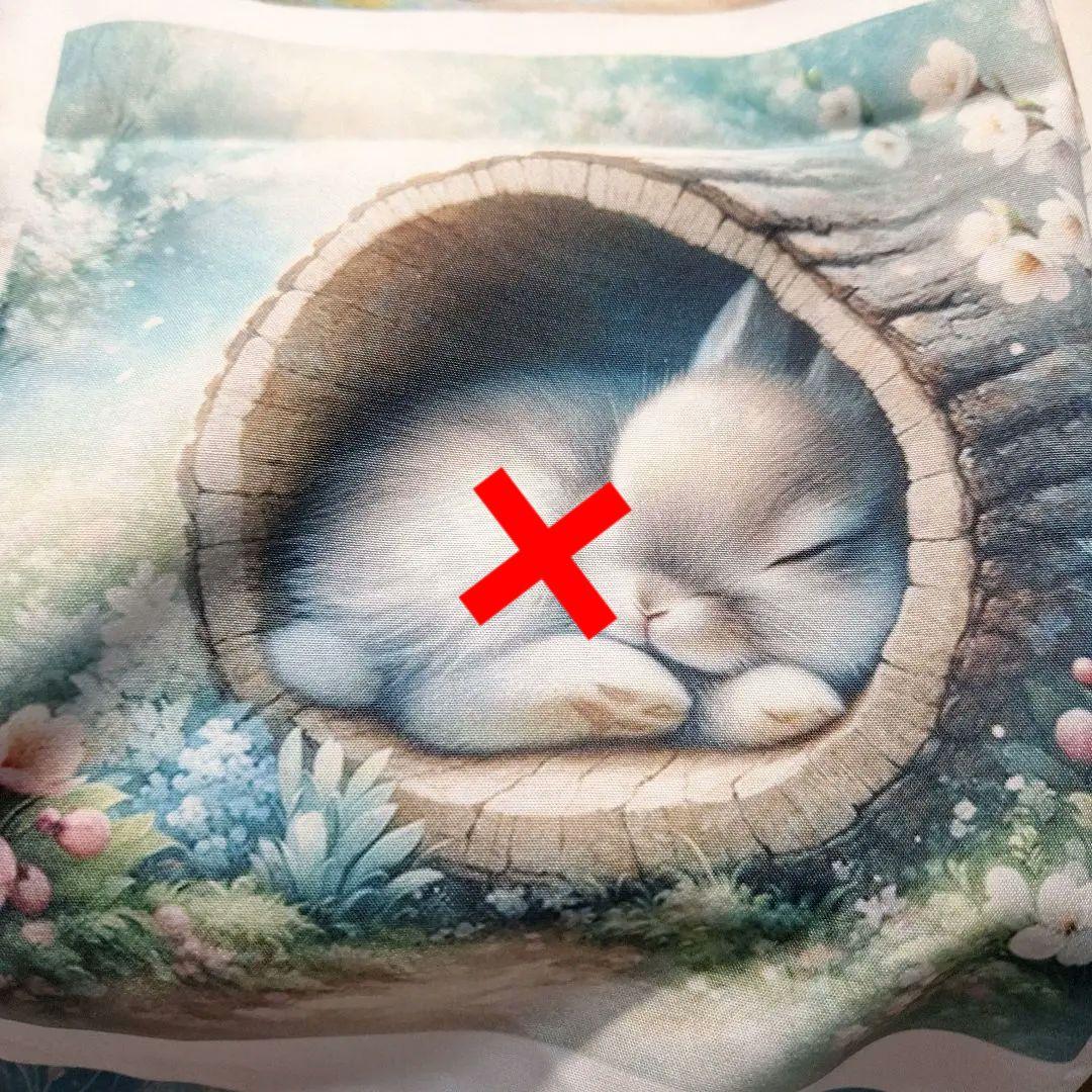 うさぎパネル生地　ハンドメイド