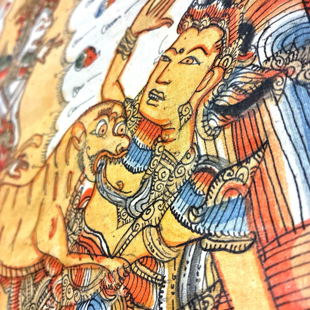 インテリア バリ絵画 カマサン画 旧王宮の宮廷芸術 神話 マハーバーラタ