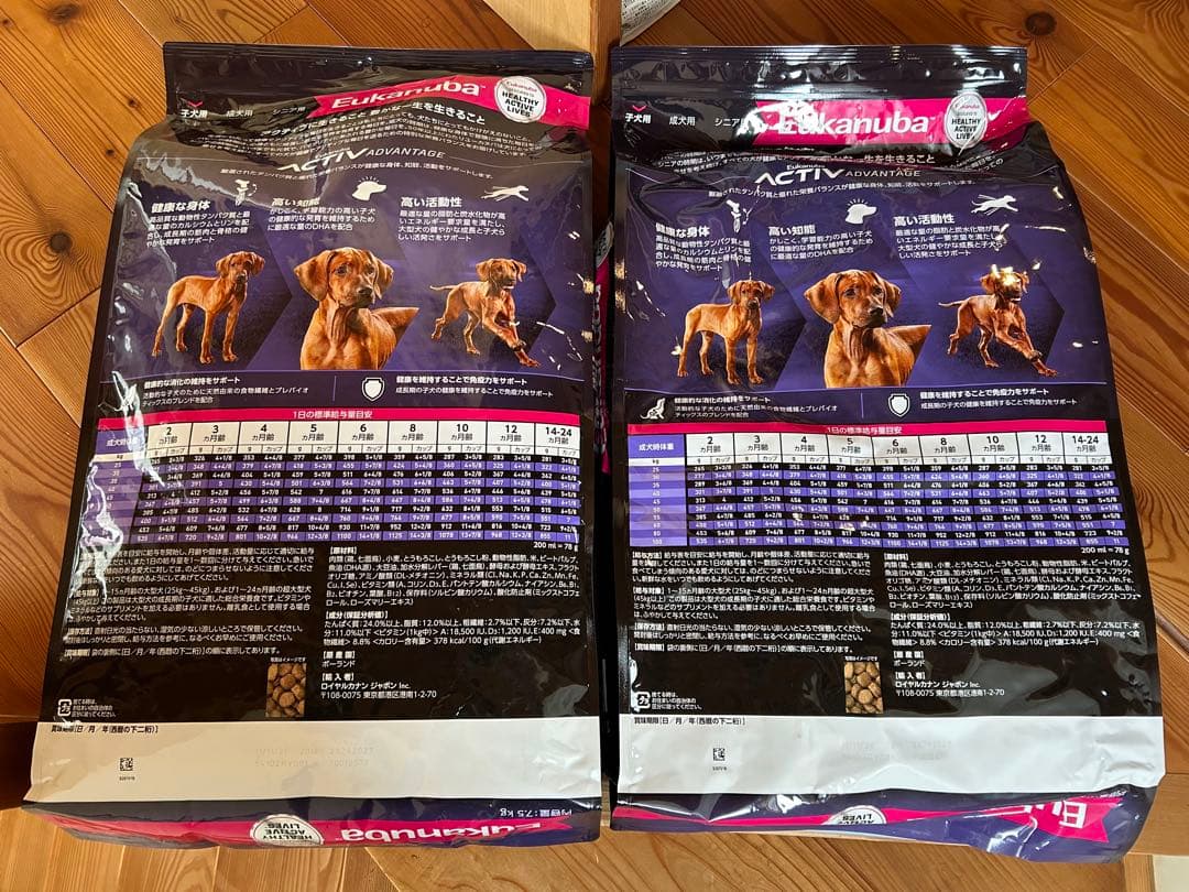 ユーカヌバ 子犬用 大型犬用 15キロ(7.5kg×2袋)〜24ヶ月