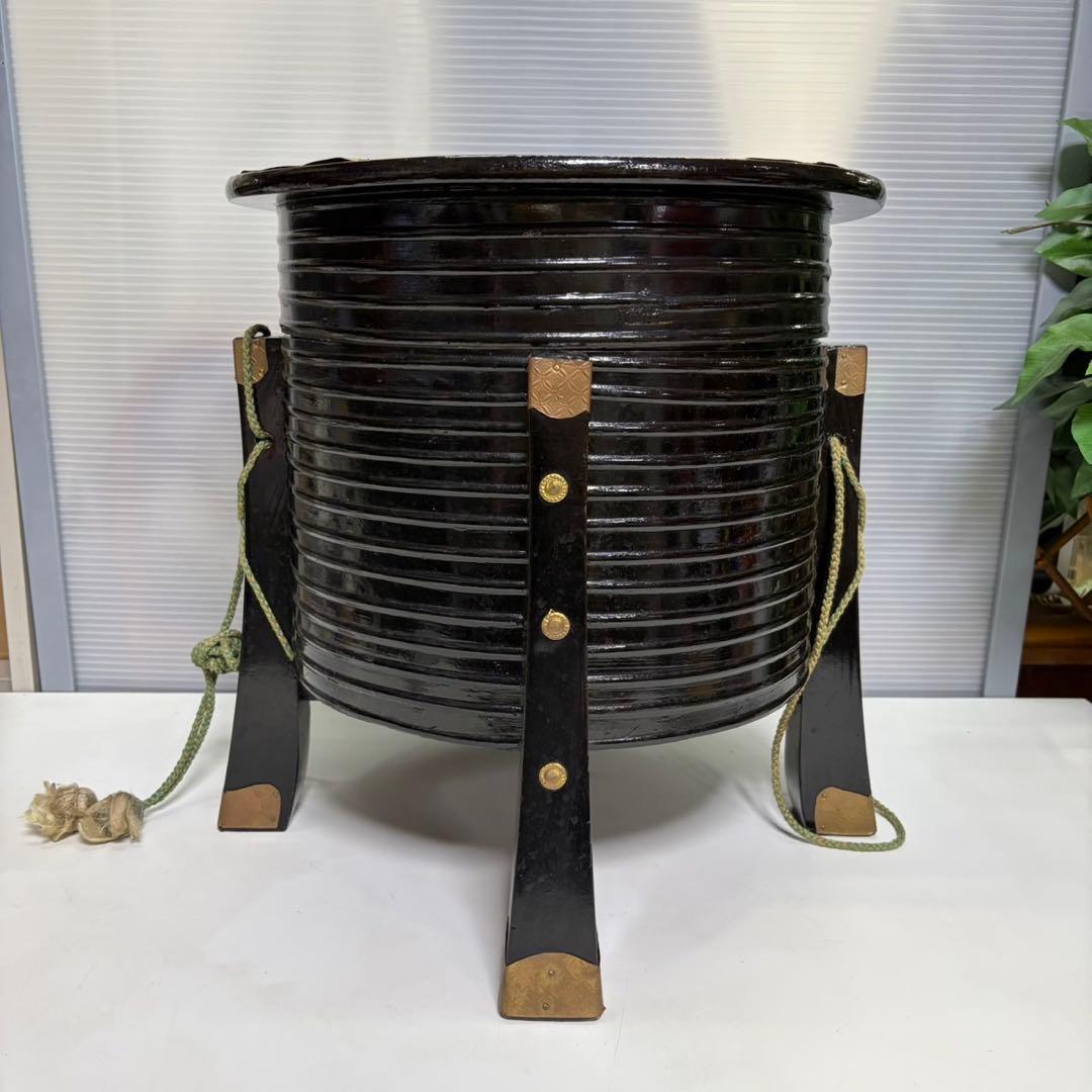 行器 外居 ほかい 漆塗 漆器 アイヌ民族 シントコ 現状品 ①