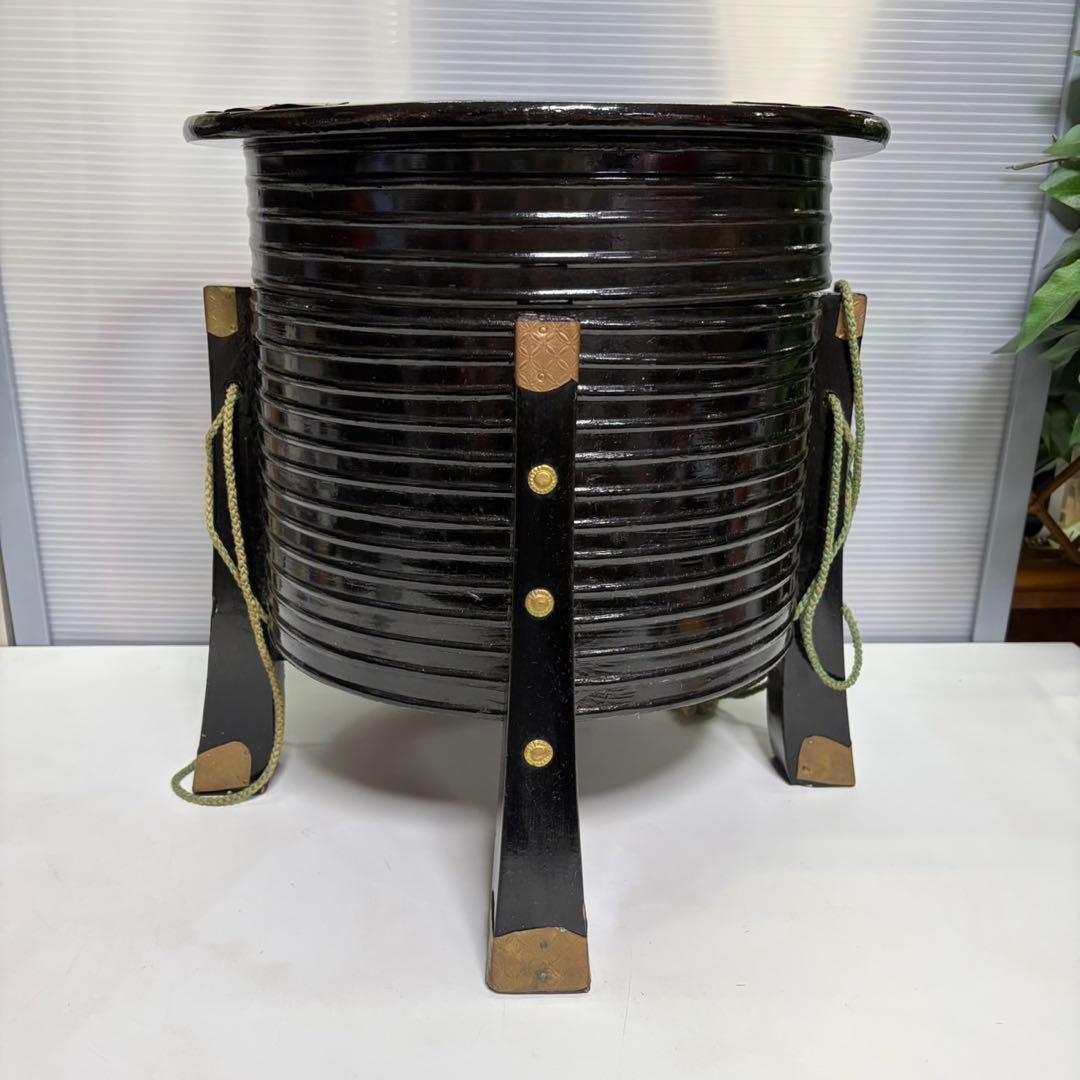 行器 外居 ほかい 漆塗 漆器 アイヌ民族 シントコ 現状品 ①