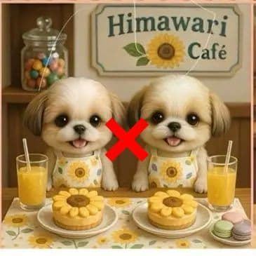 ひまわりカフェポメラニアン、チワワ、トイプードル、柴犬、シーズ、マルチーズパネル
