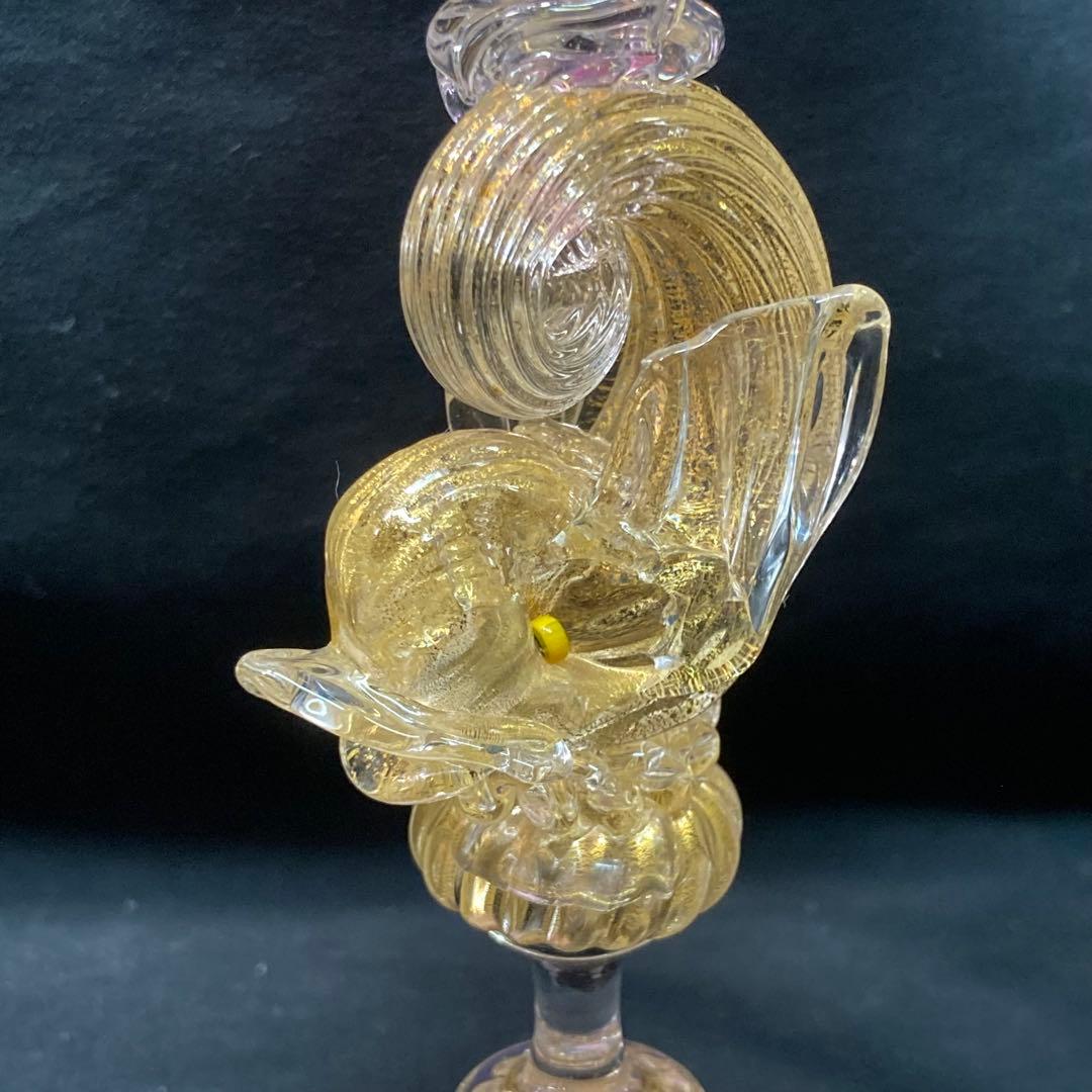 【美品】ムラーノガラス 燭台 キャンドルスタンド セグソー