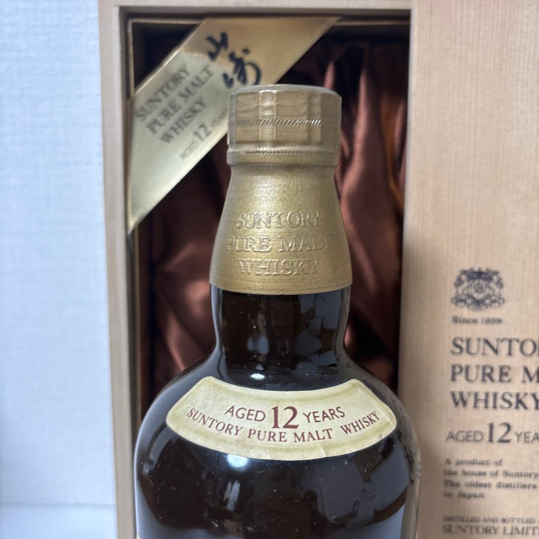 サントリーピュアモルトウイスキー　山崎12年　750ml 木箱付き　未開封