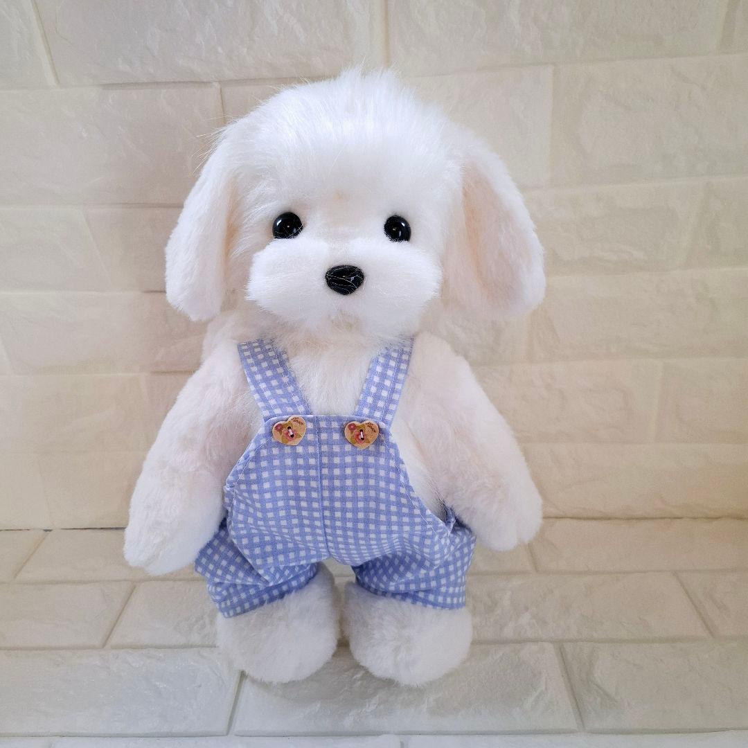 28.ぬいぐるみ、テディマルチーズ、犬ハンドメイド、オリジナル、サロペット、特大