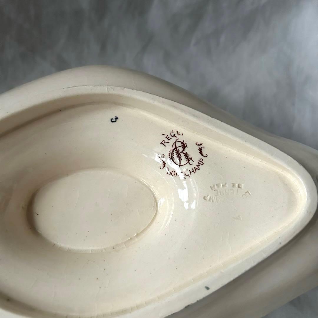 【金継ぎ用】ロンシャン Regent ソーシエール 茶色 フランスアンティーク