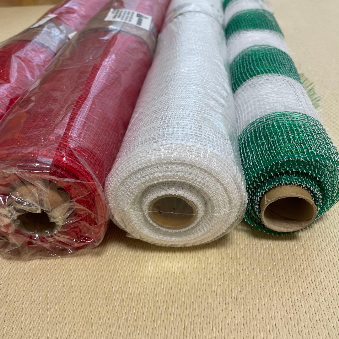 大きい　メッシュリボン　ロール　まとめ売り