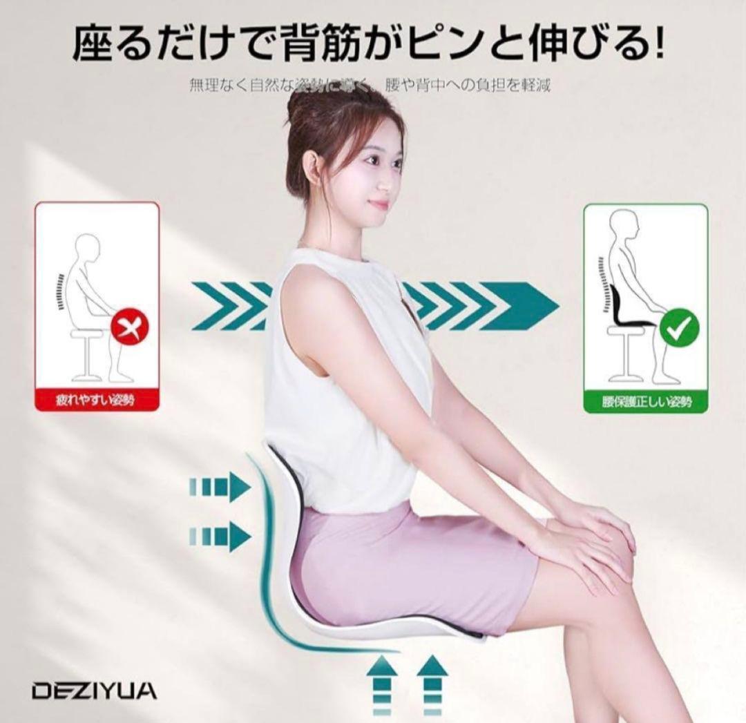 2個セット 姿勢矯正 椅子【DEZIYUA 腰痛 椅子】骨盤サポートチェア